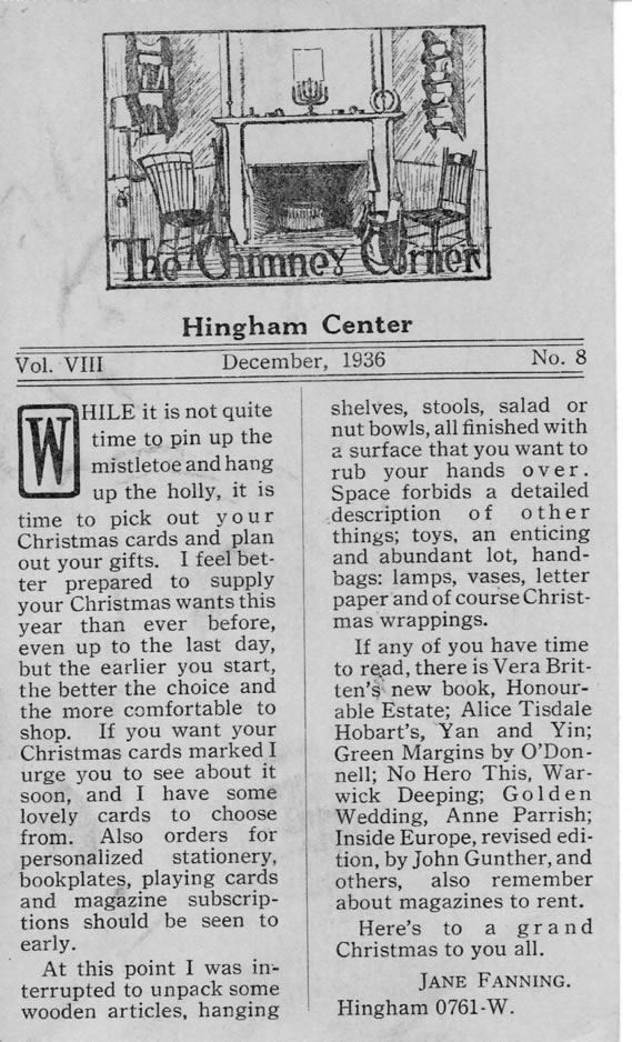 The Chimney Corner 1936